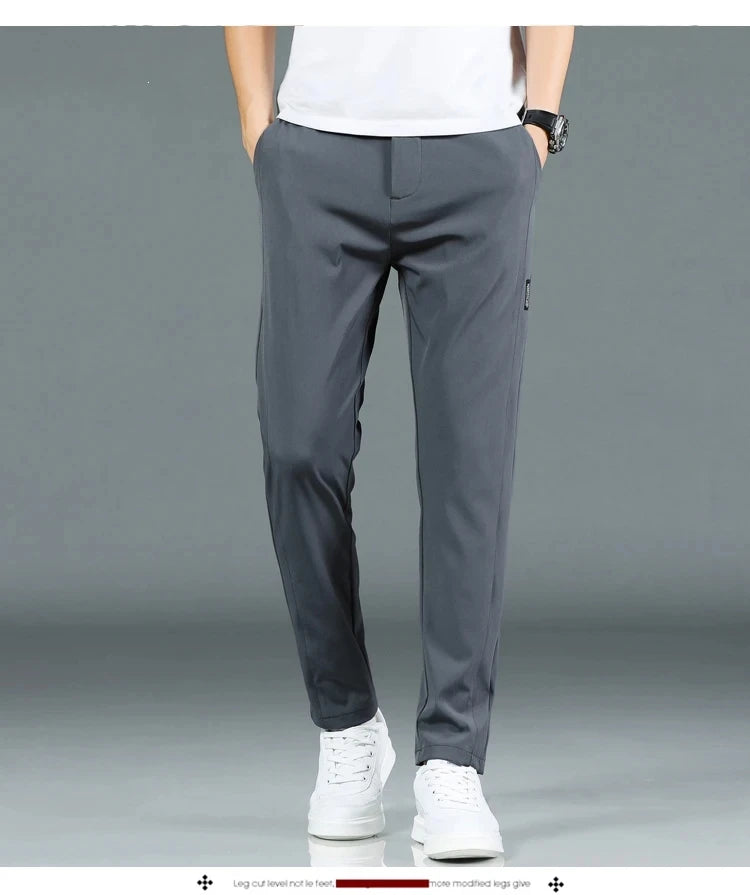 2024 New Fashion Casual Men's Casual Pants Summer Thin Ice