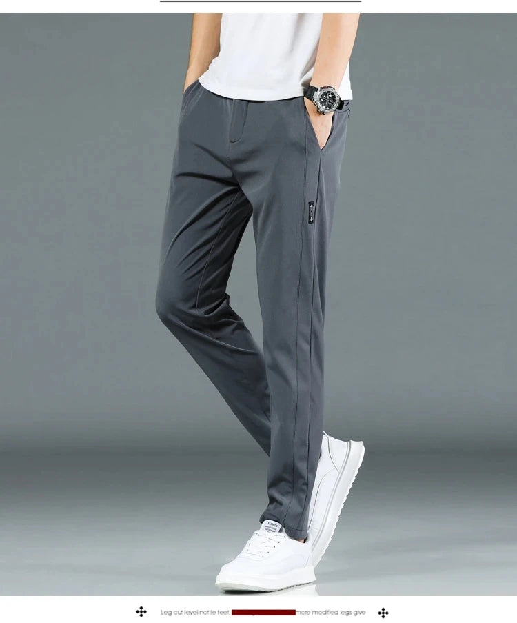 2024 New Fashion Casual Men's Casual Pants Summer Thin Ice