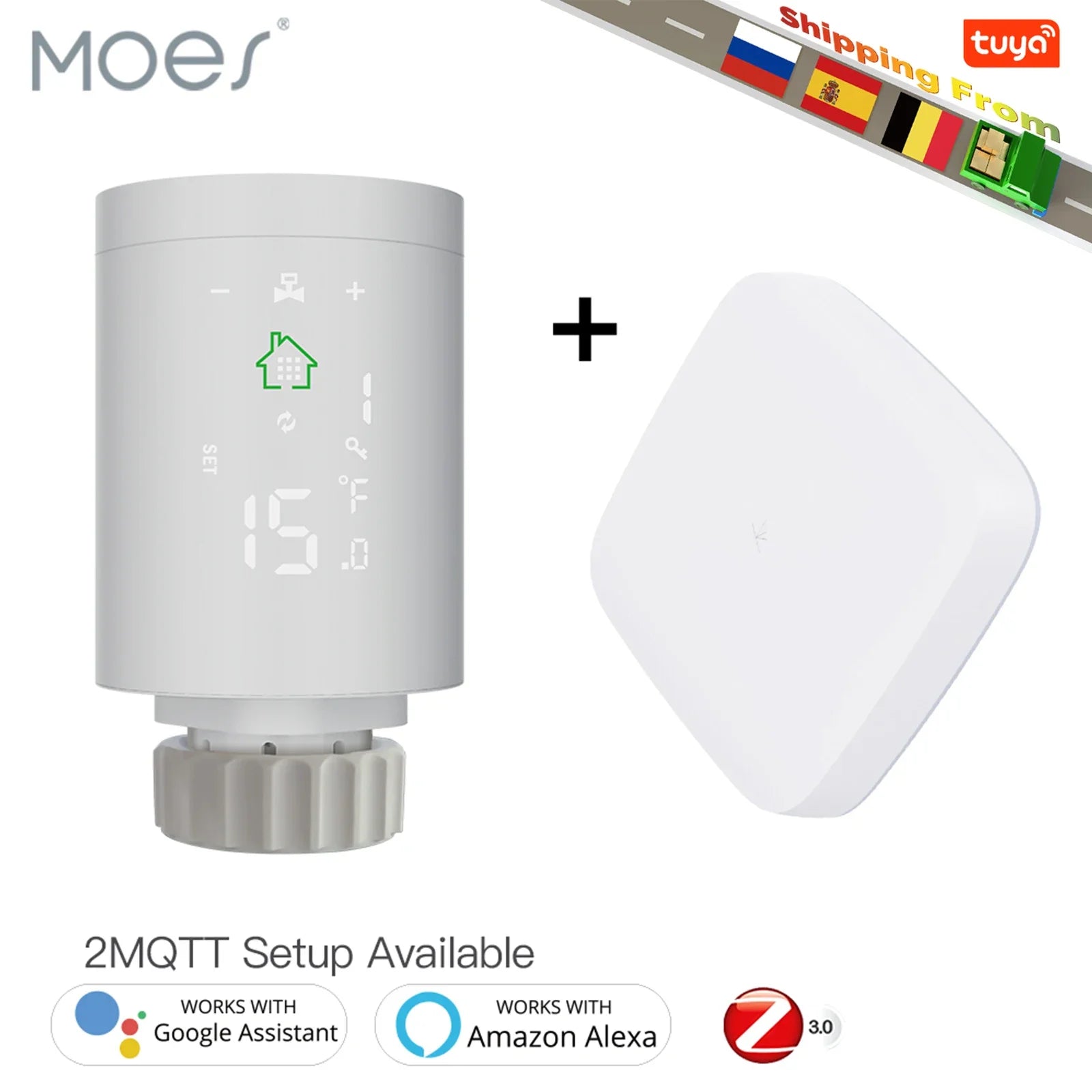 MOES ZigBee3.0 Radiator Actuator Programmable Thermostatic