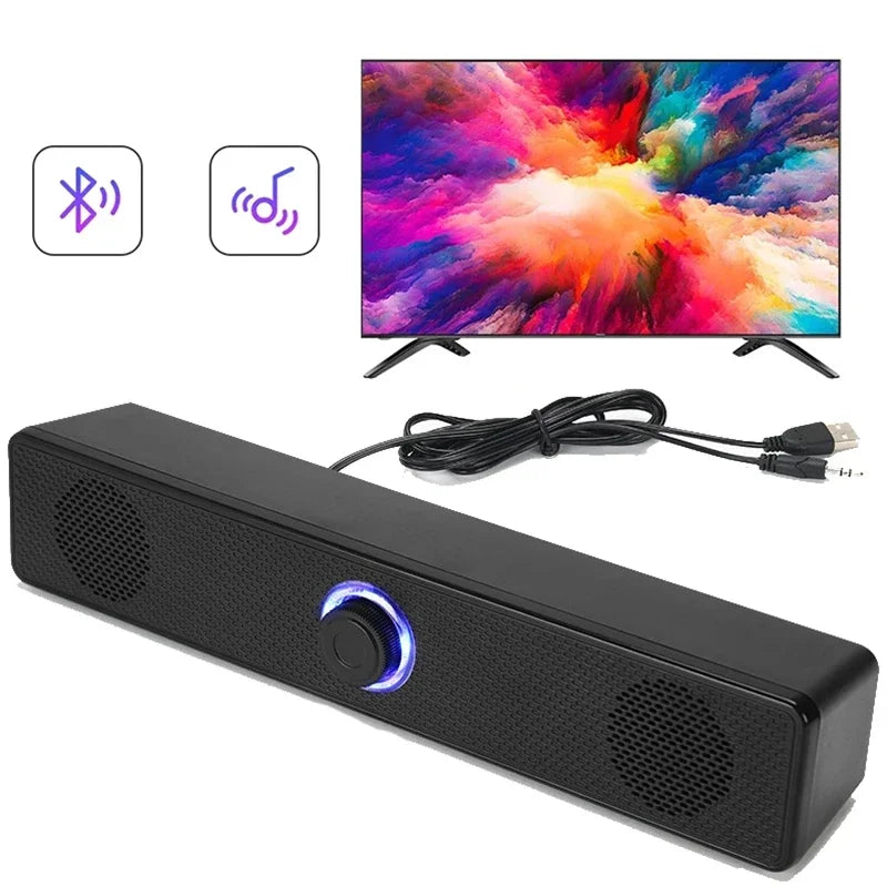 PC Soundbar Wired and Wireless Bluetooth Speaker USB