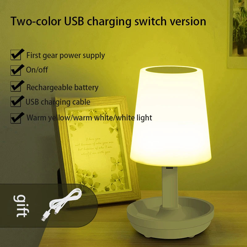 Led Table Lamp Usb Rechargeable Light Wireless Remote Desk