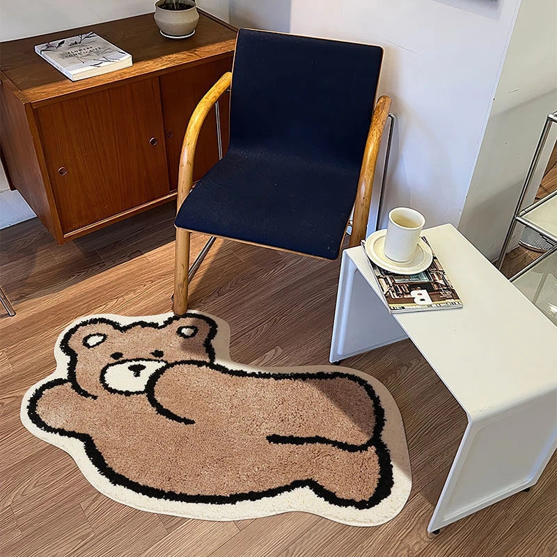 Kawaii Bear Rug Carpet for Living Room Bederoom Beside Area Rugs