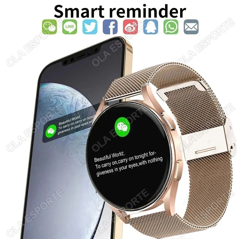 Bluetooth Call Smart Watch Women Custom Dial Steel Watches