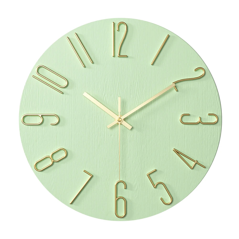 12inch Wall Clocks Living Room Silent Brief Wall Clock Nordic Fashion