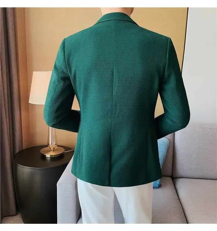 Casual Men's Blazer Jacket For Autumn Slimming Smooths