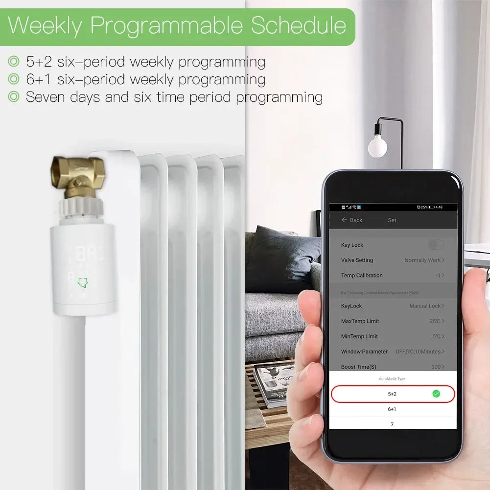 MOES ZigBee3.0 Radiator Actuator Programmable Thermostatic