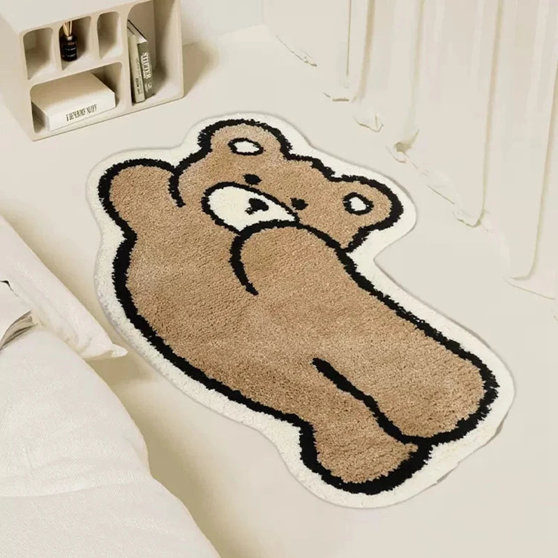 Kawaii Bear Rug Carpet for Living Room Bederoom Beside Area Rugs