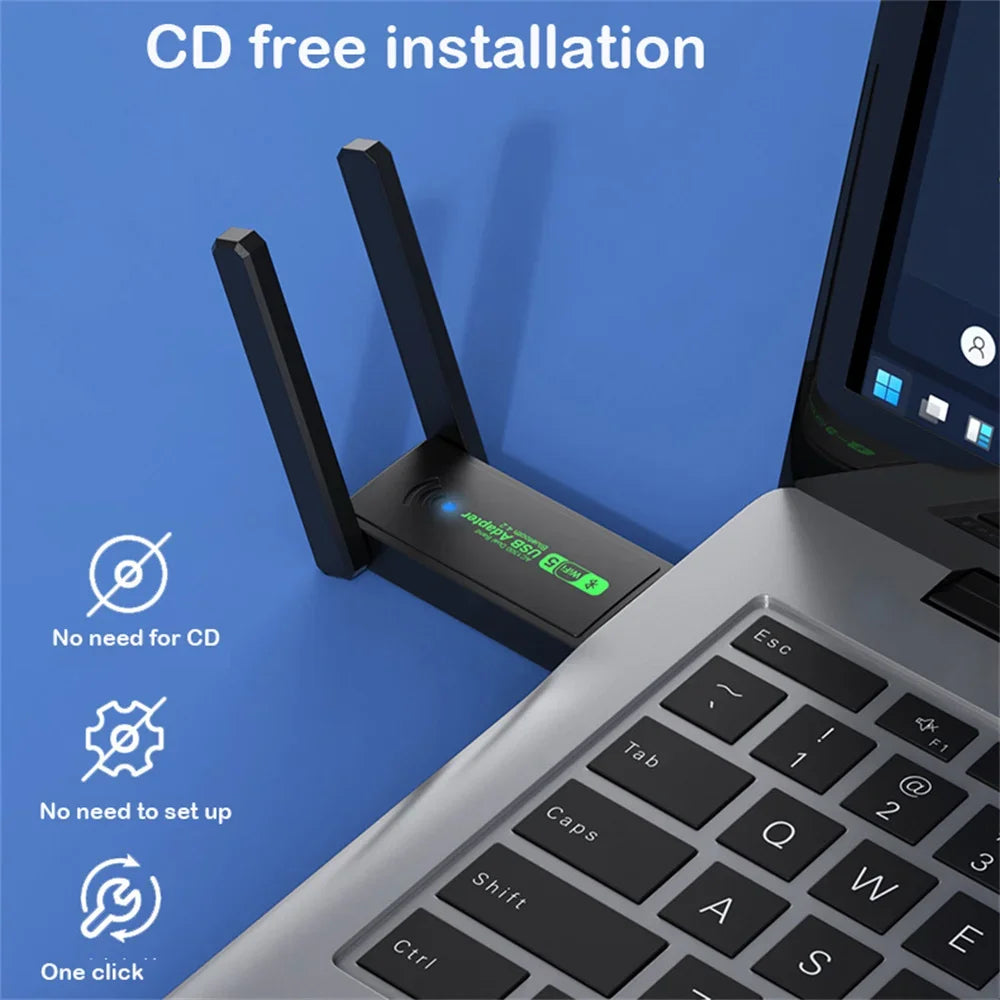 1300Mbps USB 3.0 WiFi Adapter Network Card Dual Band 2.4G/5GHz