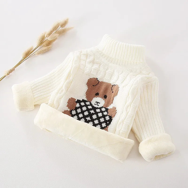 Autumn Winter Children Warm Sweater Toddler Cartoon Bear