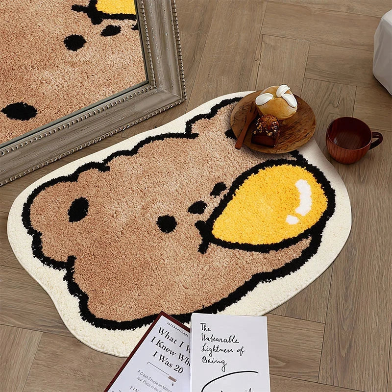 Kawaii Bear Rug Carpet for Living Room Bederoom Beside Area Rugs