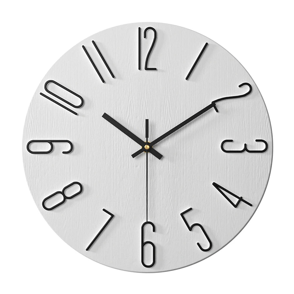 12inch Wall Clocks Living Room Silent Brief Wall Clock Nordic Fashion