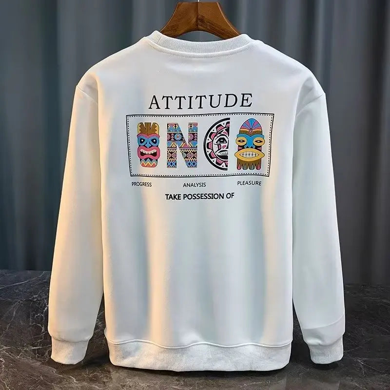 American Men's Sweatshirt Autumn Vintage Graphic Long