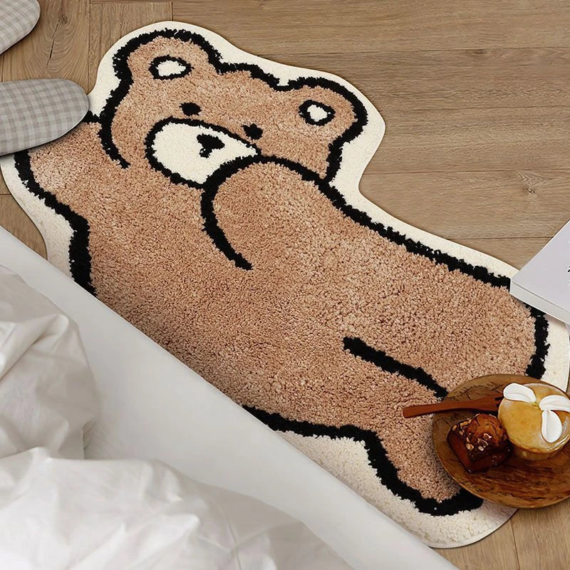 Kawaii Bear Rug Carpet for Living Room Bederoom Beside Area Rugs