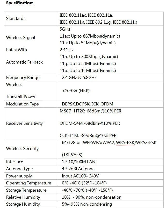 WiFi Repeater 1200Mbps WiFi Signal Booster Dual Band 2.4G 5G