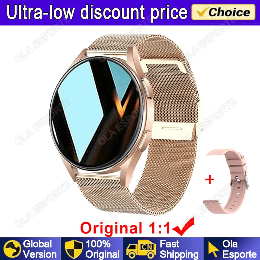 Bluetooth Call Smart Watch Women Custom Dial Steel Watches