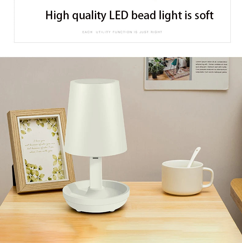 Led Table Lamp Usb Rechargeable Light Wireless Remote Desk