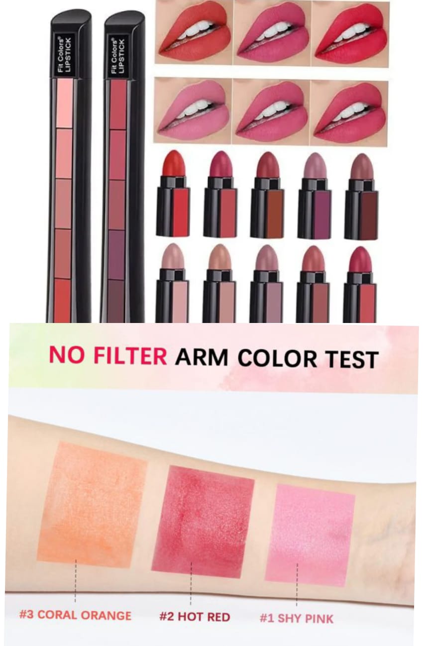 Pixi Blush Stick Combo with 5 in 1 Lipsticks